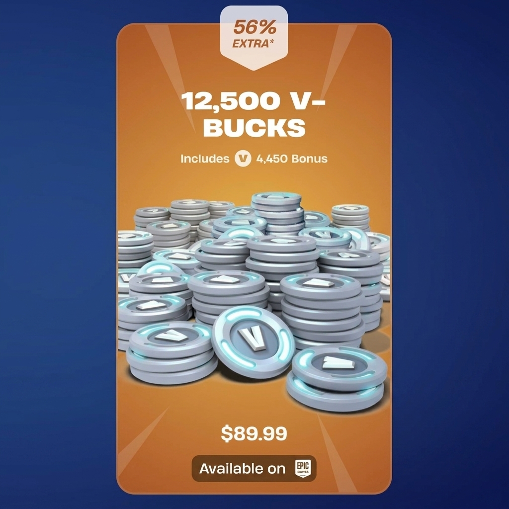 Fortnite 12500 Vbucks Charged In Your Own Account
