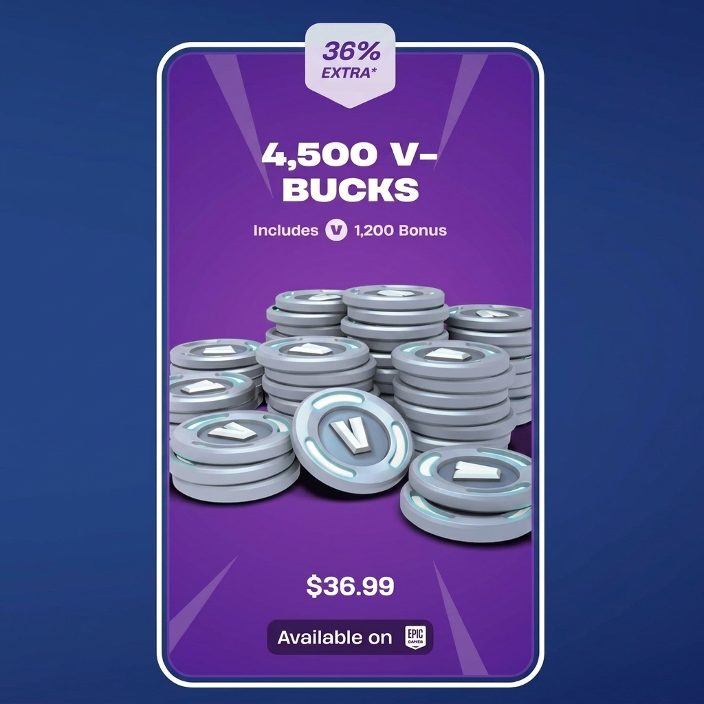 Fortnite 4500 Vbucks Charged In Your Own Account