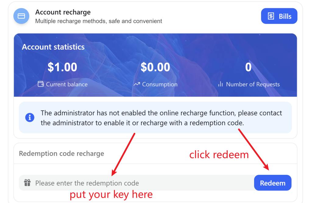 How to redeem the key and get Claude Code tokens?
